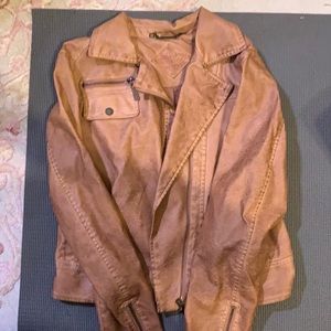 JOUJOU Faux blush leather jacket Size Medium